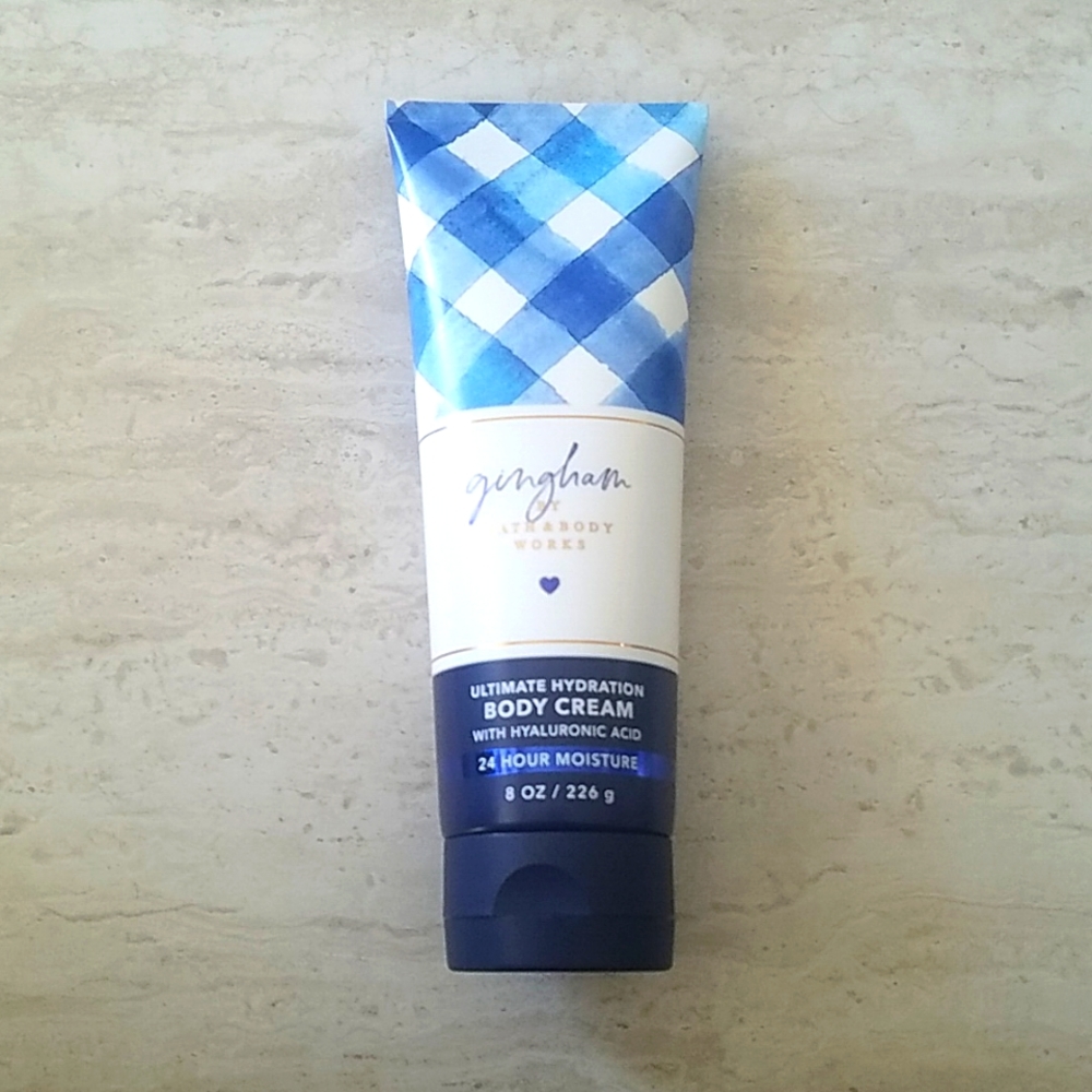 NWT Gingham by Bath & Body Works Ultimate Hydration Body Cream. 8 oz tube.